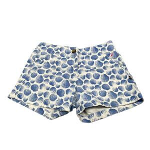 Nautica Girls Seashell Shell Printed Boulevard Pulitzer Shorts Blue Beach Sz 10